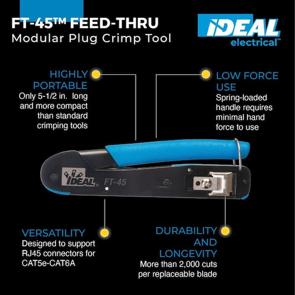 FT-45 Feed-Thru Modular Plug Crimp Tool