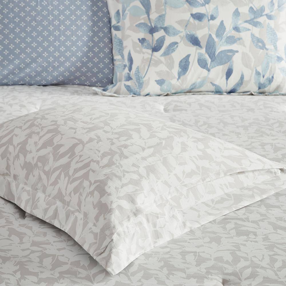 King Blue Microfiber Reversible Bed in a Bag Set