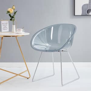 Gray Plastic Side Chair, Dinning Chair (Set of 2)