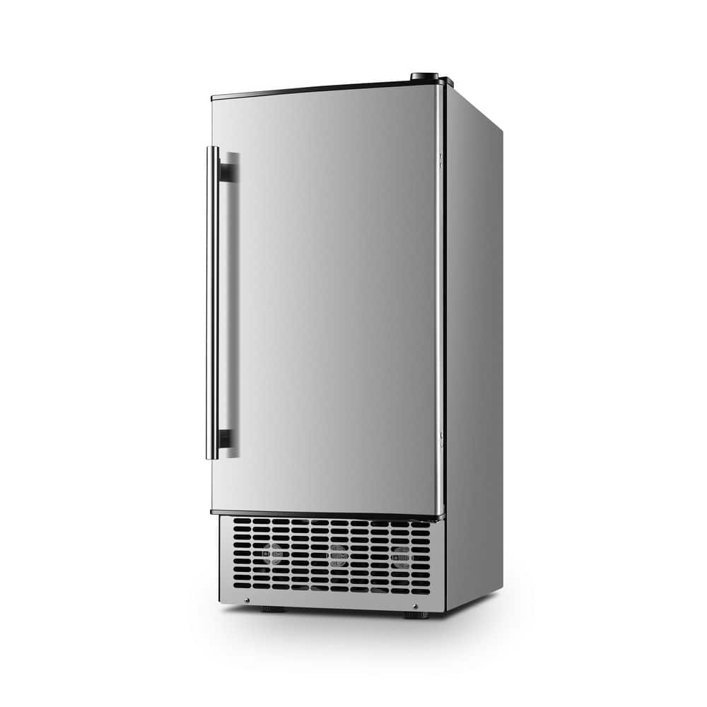 20 in. 320 lb. Freestanding Ice Maker in Stainless Steel