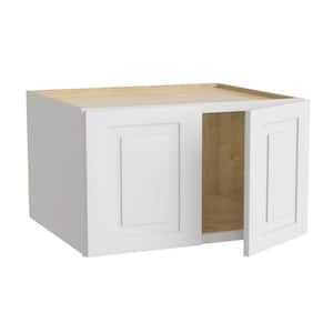 Grayson Pacific White Painted Plywood Shaker Assembled Wall Kitchen Cabinet Soft Close 12 in W x 12 in D x 36 in H