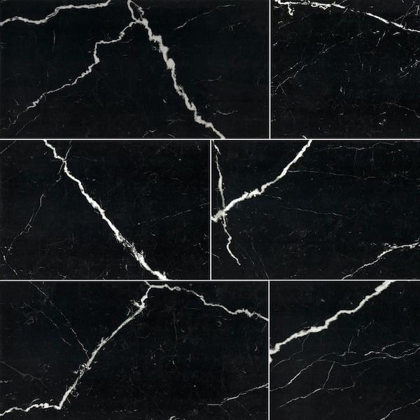 MSI Take Home Tile Sample-Toucan Black 4 in. x 4 in. Polished Porcelain Floor and Wall Tile