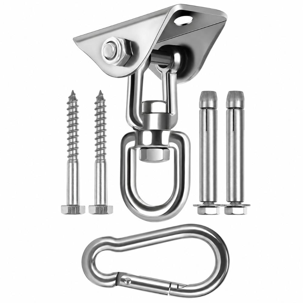 1200 LB Hammock Hanging Kit 360 Degree Rotating Ceiling Hook 304 Stainless Steel Snap for Hammock Chair, Swing price history on PriceWatchPro