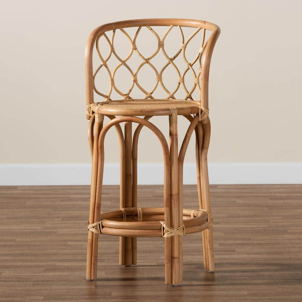 Diana Handmade Bohemian Natural Rattan Counter Stool