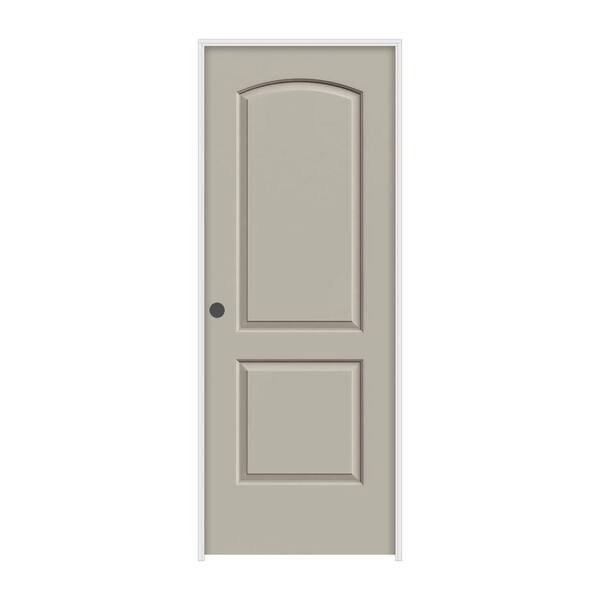 JELD-WEN 28 in. x 80 in. Continental Desert Sand Painted Right-Hand Smooth Molded Composite Single Prehung Interior Door