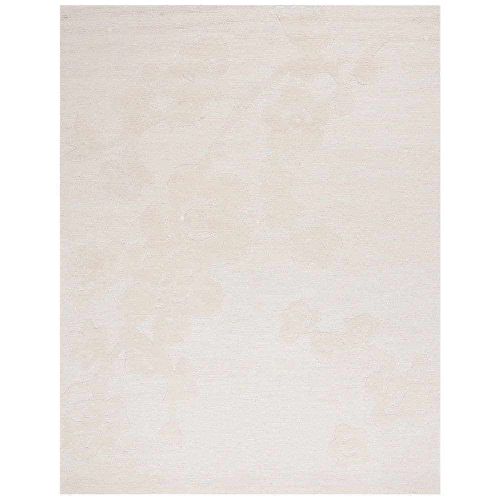 Ebony 8 ft. x 10 ft. Ivory High-Low Solid Floral Area Rug price history on PriceWatchPro