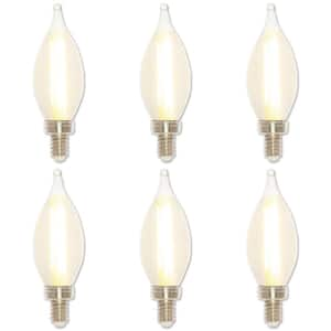 4.5-Watt C11 Glowescent LED Dimmable Clear Spun-Satin 3000K E12 (Candelabra) Base, 120-Volt, Box, 6-Pack