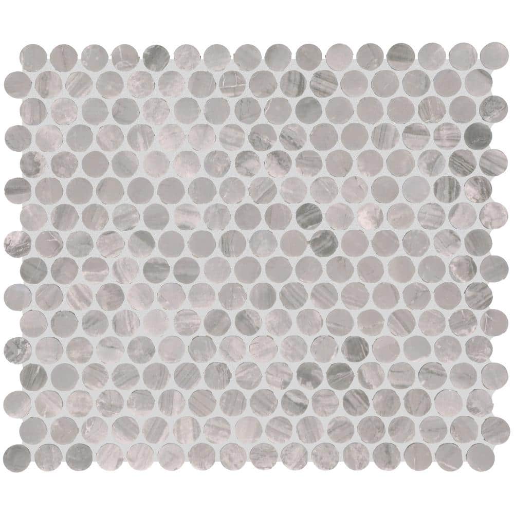 Marazzi EpicClean Milton Fortune Matte 13 in. x 11 in. Glazed Ceramic Penny Round Mosaic Tile (10.6 sq. ft./Case)