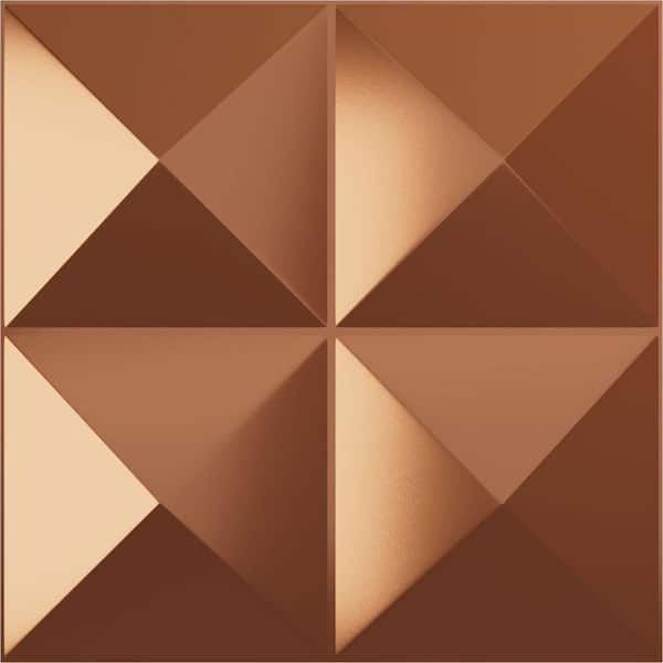 Ekena Millwork 11-7/8 in. W x 11-7/8 in. H Tirana EnduraWall Decorative 3D Wall Panel, Copper (12-Pack for 11.76 Sq.Ft.)