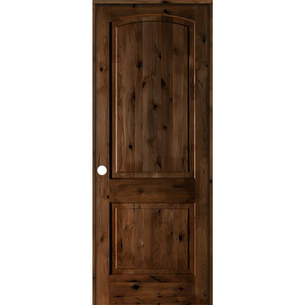 Krosswood Doors 28 in. x 96 in. Knotty Alder 2-Panel Right-Handed ...