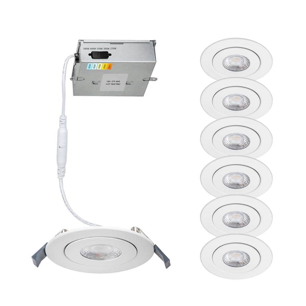 Lotos Selectable CCT 4.75'' White Aluminum LED Recessed Lighting Kit