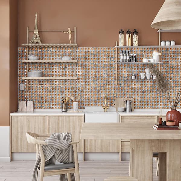 Citadel 12.2 in. x 22 in. Matte and Glossy Blue, Beige Porcelain Large Format Wall Tile (13.03 sq. ft./Case) - 7 Pack