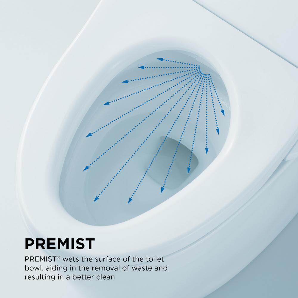 Cotton White Elongated Dual Flush Macerating Toilet with Bidet