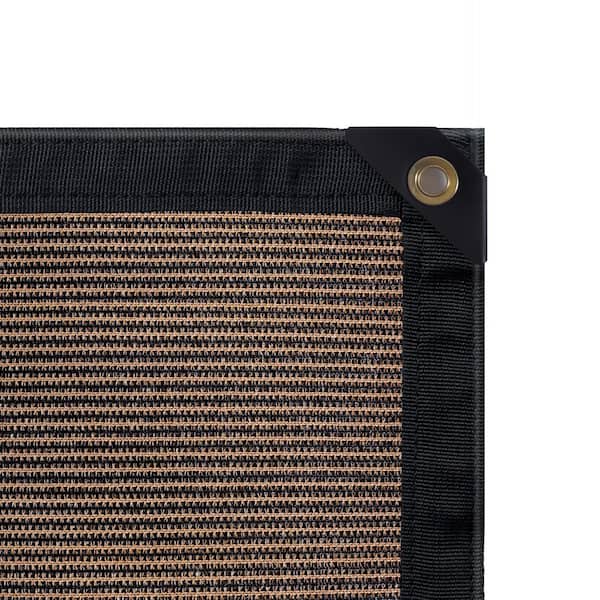 5 ft. x 50 ft. Edge Reinforced Grommets-Free Privacy Fence Screen 95% Blockage Garden Gazebo Backyard Shade Cover, Brown