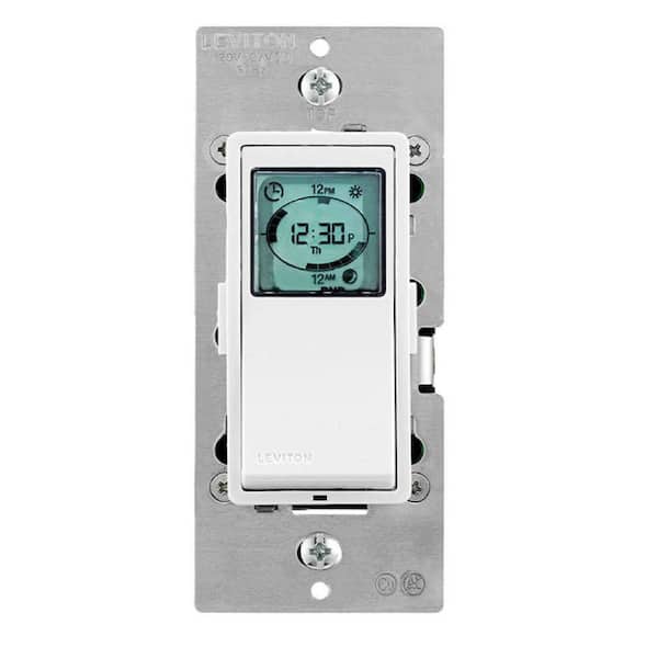 Decora 24 Hour Programmable Timer Switch for Lights/Motor Loads, Neutral Required, Single Pole or 3-Way, White VPT24-1PZ
