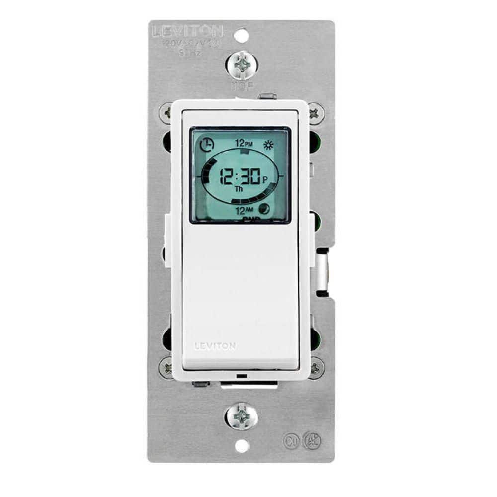 White Digital In-Wall Programmable Timer Switch