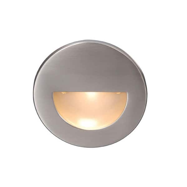 WAC Lighting 4-Watt Line Voltage 3000K Brushed Nickel Integrated LED Round Wall or Stair Light