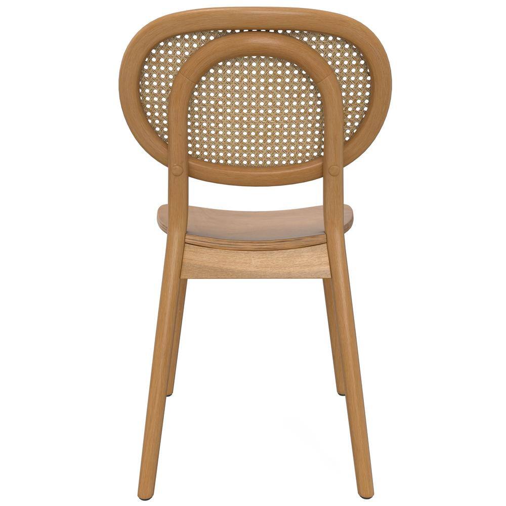 Rachel Natural Rattan and Beech Wood Side Chair Set