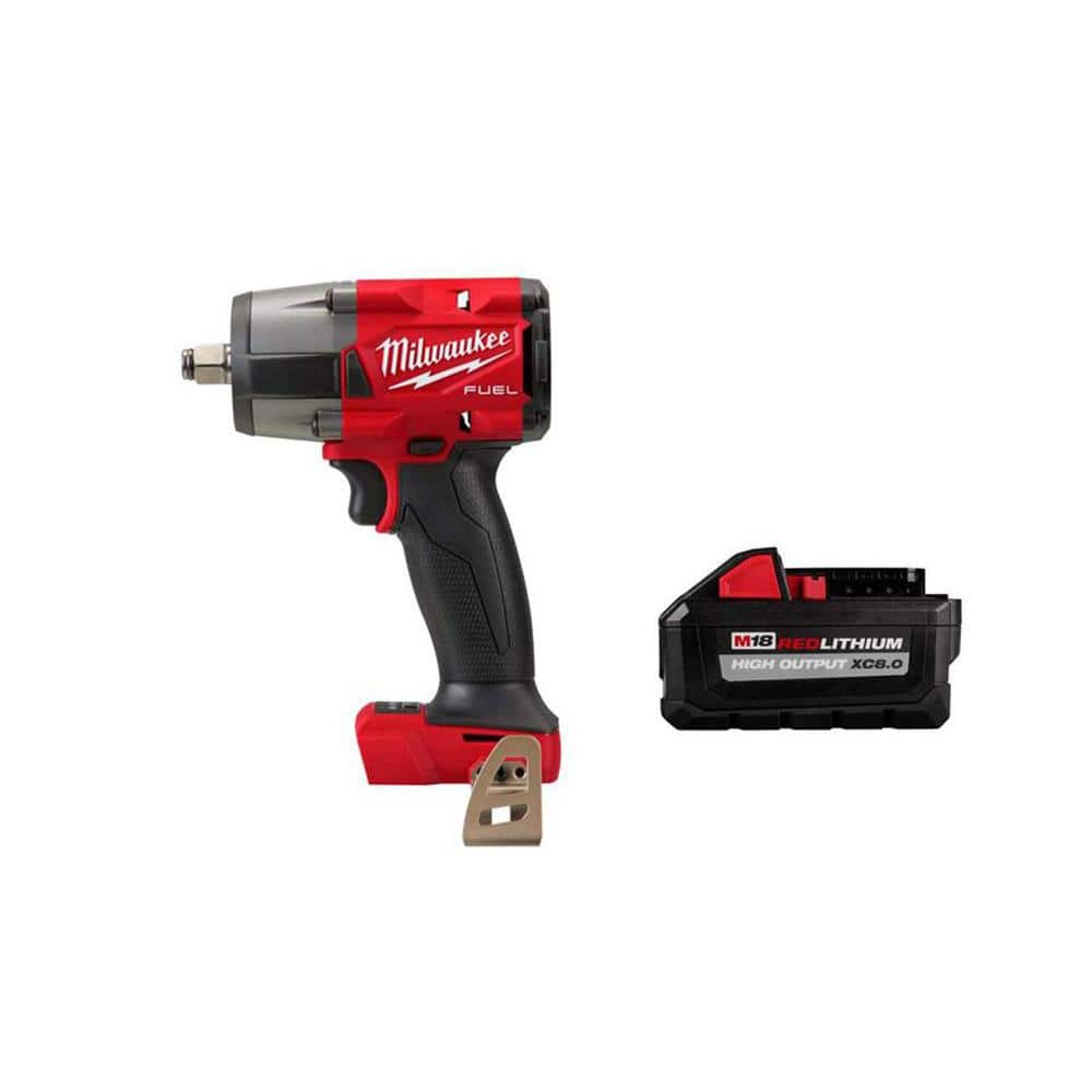 M18 FUEL Gen-2 18V Lithium-Ion Brushless Cordless Mid Torque 1/2 in. Impact Wrench w/Friction Ring & (1) 8.0Ah Battery -  Milwaukee