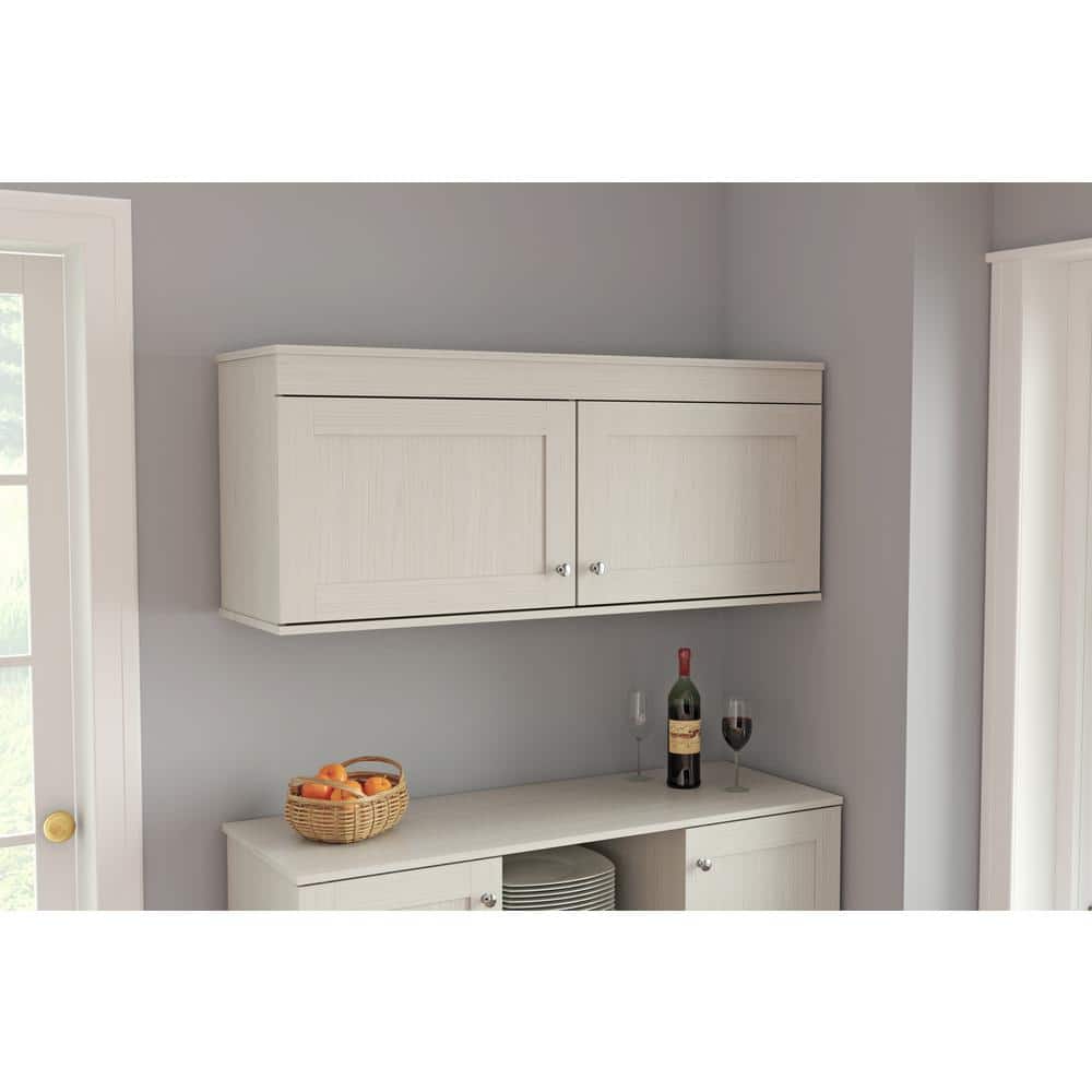 Shaker White 52'' Wall Mounted Buffet Cabinet with Adjustable Shelves