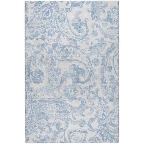Dream Shag Premium Machine Washable Abstract ADS835 Sky 5 ft. x 7 ft. 6 in. Area Rug