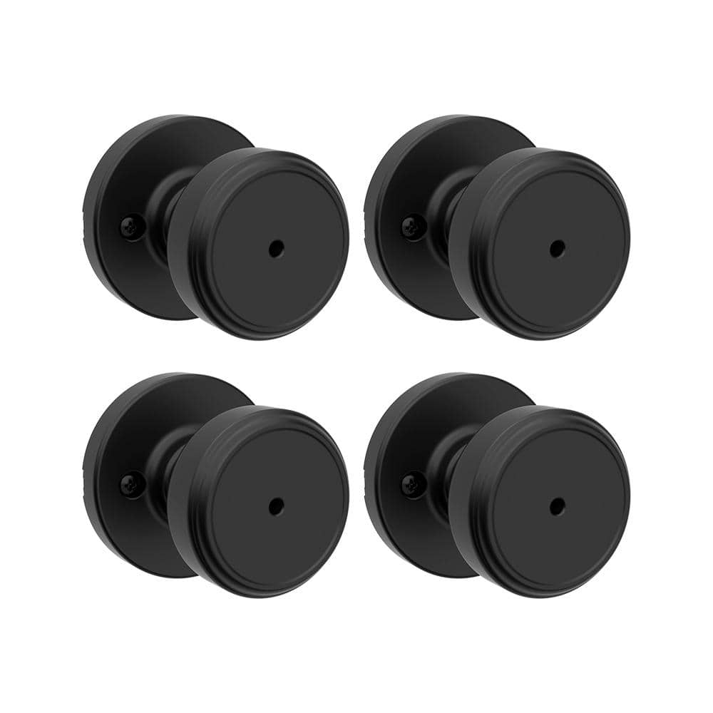 Maven Matte Black Privacy Bed/BathDoor Knob 4-Pack price history on PriceWatchPro