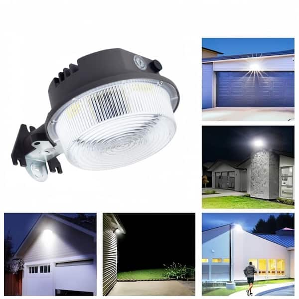 150-Watt Equivalent Integrated LED Bronze 4000 Lumens Floodlight-5000K Area Light with Dusk to Dawn Sensor