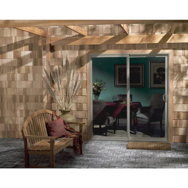 72 in. x 80 in. V-2500 Desert Sand Vinyl Left-Hand Full Lite Sliding Patio Door