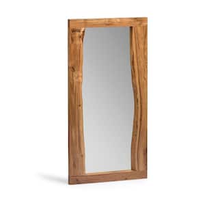 Medium Rectangle Brown Mirror (24 in. H x 48 in. W)