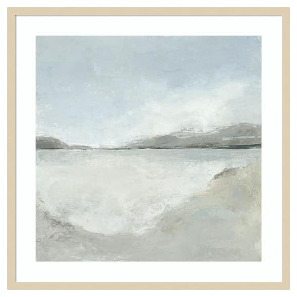 Amanti Art Subtle Coastal by Hannah Dawson 33 in. W x 33 in. H. Wood Framed Wall Art Print Framed in Brown