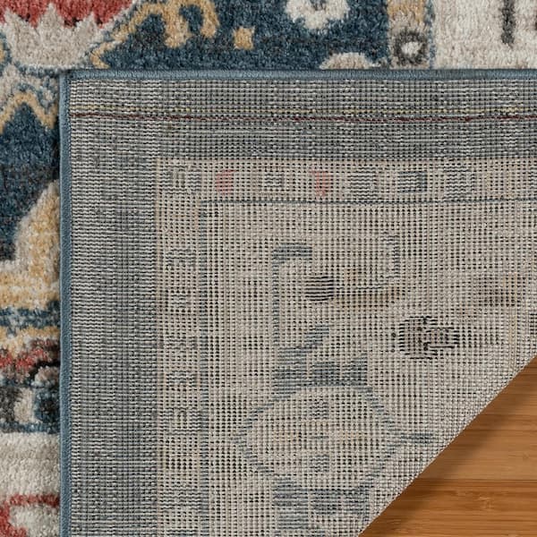 Gertmenian Heirloom Hadley Blue 9 ft. x 13 ft. Oriental Border