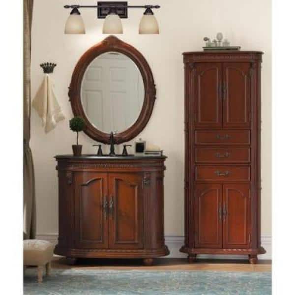 Apollo 24" Oil Rubbed Bronze Bathroom Vanity Light with Amber Glass