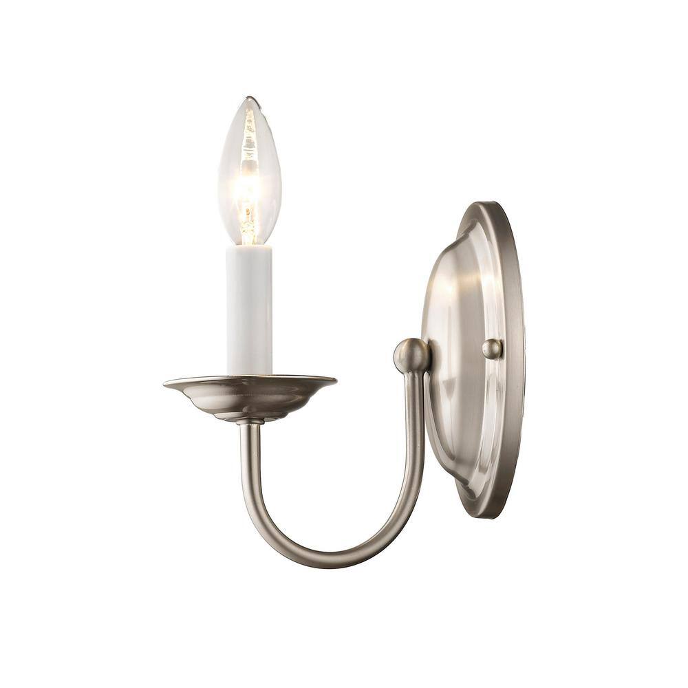Brushed Nickel 1-Light Dimmable Wall Sconce