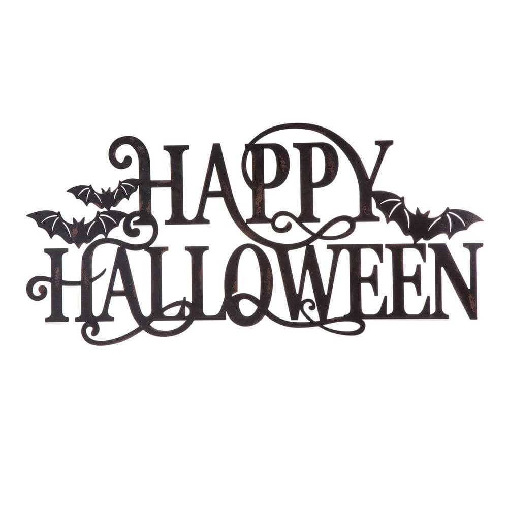 Glitzhome 23 94 In Metal Happy Halloween Wall Sign 1708202962 The