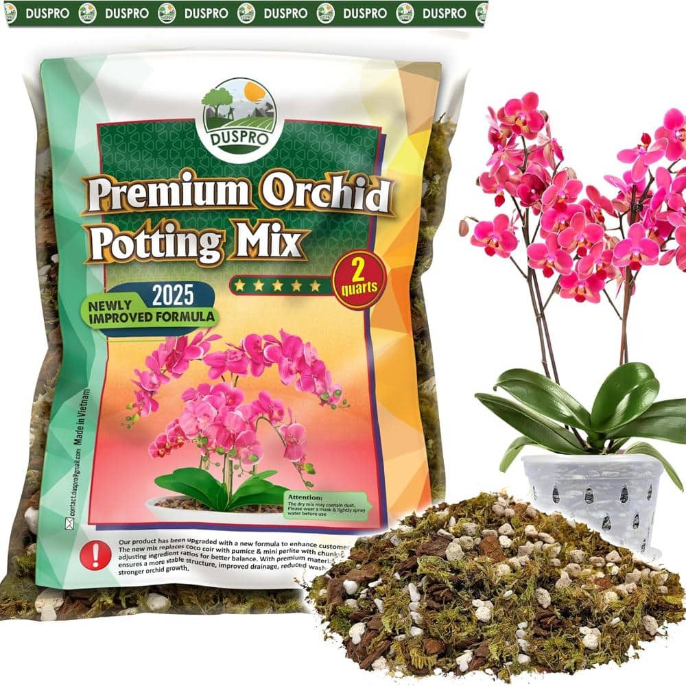 Primehome Orchid Potting Mix for Repotting with Forest Moss, Pine Bark,  Perlite & Pumice Natural Ingredients HD-FR-Mulch-3 - The Home Depot