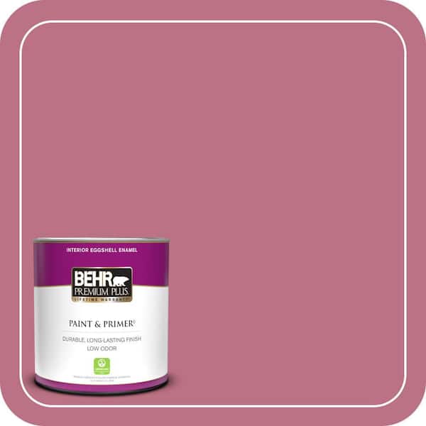 BEHR PREMIUM PLUS 1 qt. #MQ1-08 Smell the Roses Eggshell Enamel Low Odor Interior Paint & Primer