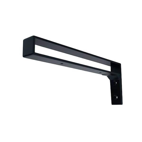 12in. Black Zinc Alloy Strap Decorative Shelf Bracket