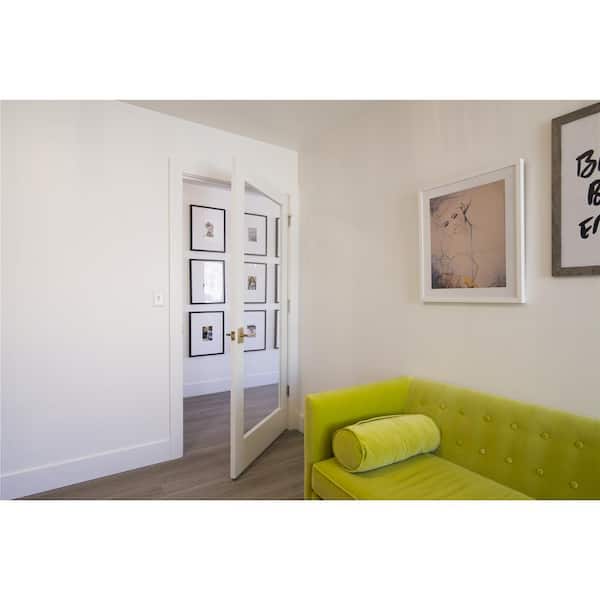 24 in. x 80 in. 1-Lite Solid Core MDF Primed Interior Door Slab