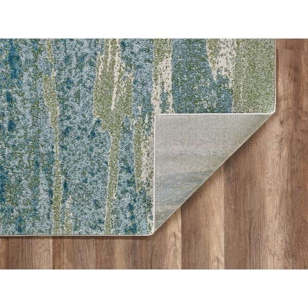 Illusions Ocean Mist 8 ft. x 10 ft. Abstract Area Rug