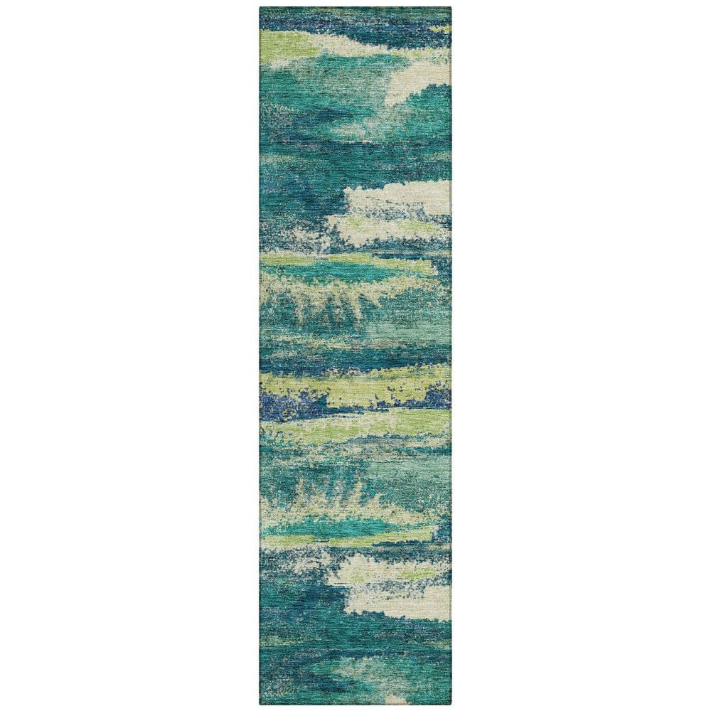Chantille Machine Washable Indoor/Outdoor Abstract ACN942 Emerald 2 ft. 3 in. x 7 ft. 6 in. Area Rug price history on PriceWatchPro