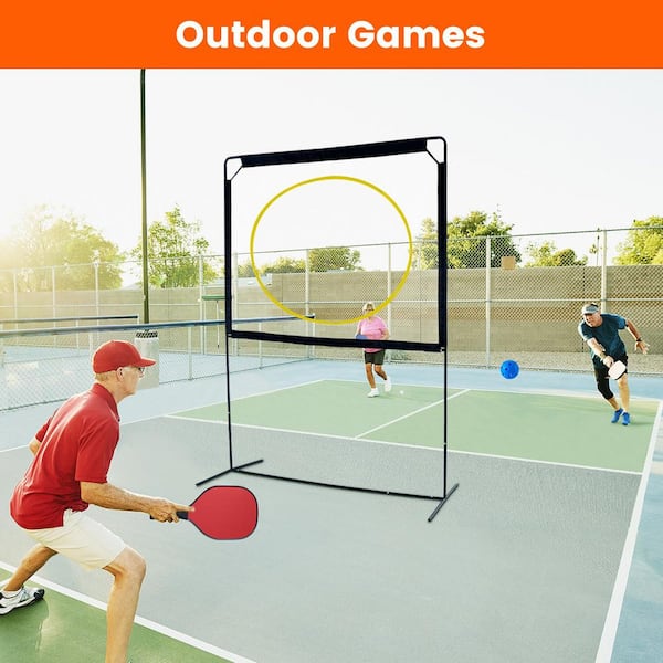 Portable Pickleball with Net 5 ft. x 7 ft. Pickleball System Pickleball Game Sets Fun Games for Adults and Family