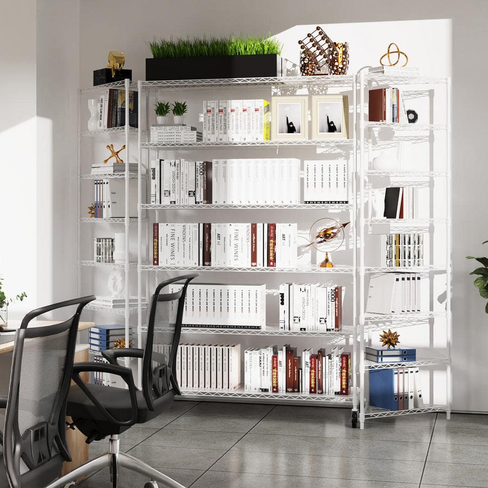 Funkol Tier Heavy Duty Steel Wire Shelving Unit In White In W X In H X In D