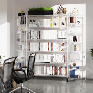 6-Tier Heavy Duty Steel Wire Shelving Unit in White (18 in. W x 48 in. H x 82 in. D)