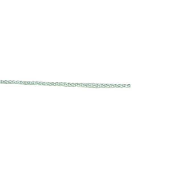 Everbilt 1/8 in. x 50 ft. Galvanized Uncoated Steel Wire Rope 803152 - The  Home Depot