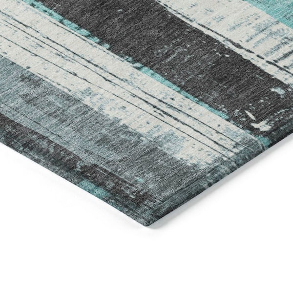 Chantille Machine Washable Indoor/Outdoor Abstract ACN1872 Teal 3 ft. x 4 ft. Area Rug