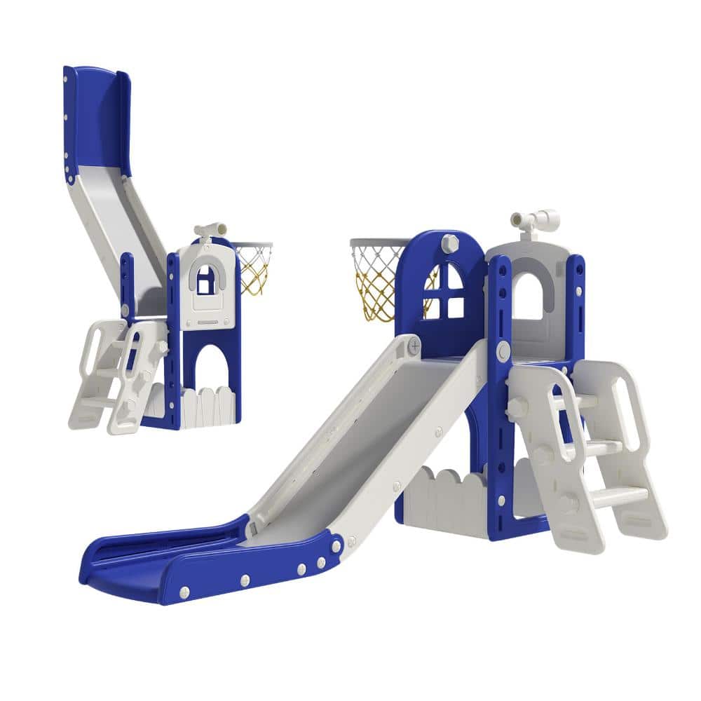 6-in-1 Toddler Slide Indoor Outdoor Playset with Basketball Hoop Foldable Kids Playground ASTM Certified price history on PriceWatchPro