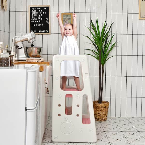 Gazechimp Small Step Stool for Kids Pink Stool for Kitchen Bedroom