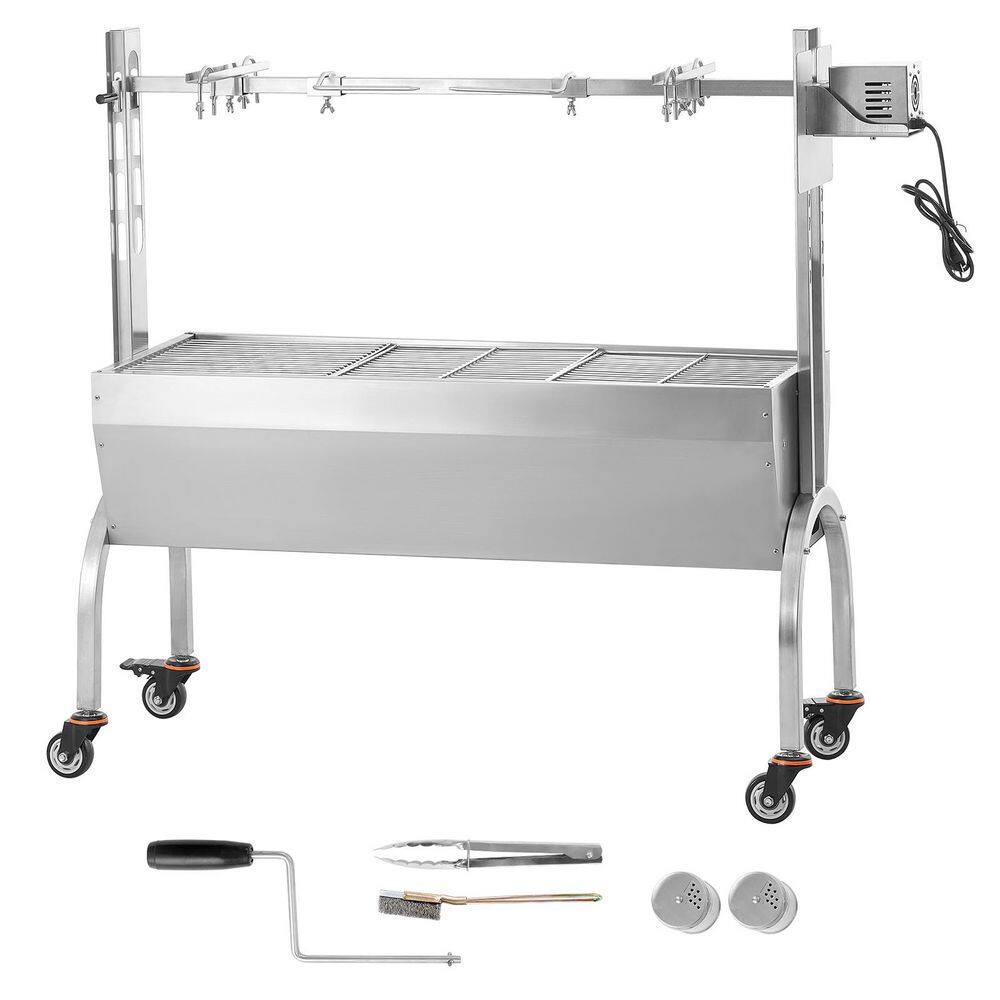 Stainless Steel Rotisserie Grill 46 in. Pig Rotisserie Roaster 50 W Motor Lamb Rotisserie System