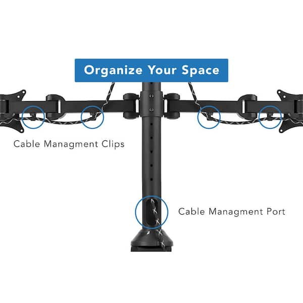 Dual Monitor Desk Mount for 13-27 inch Screens | Mount It!