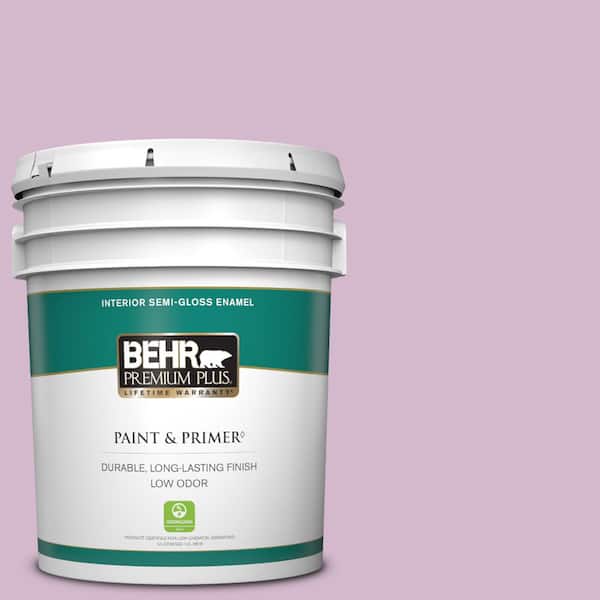 BEHR PREMIUM PLUS 5 gal. #M110-3 Bedazzled Semi-Gloss Enamel Low Odor Interior Paint & Primer